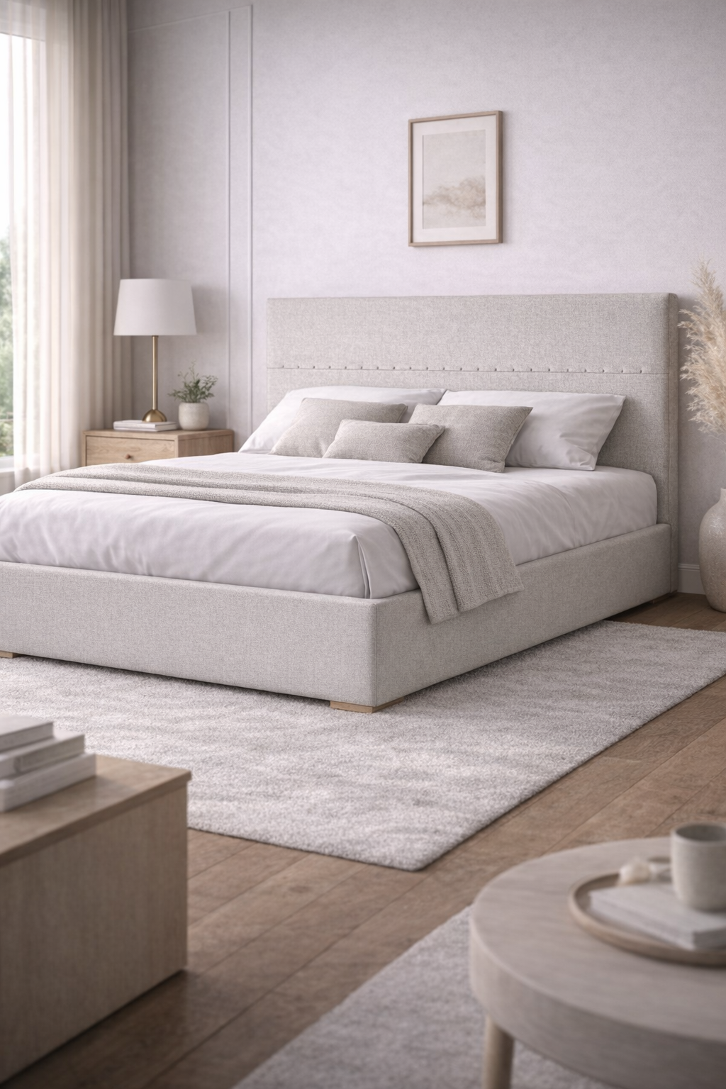 Кровать в скандинавском стиле Victoria Linen — изображение 2