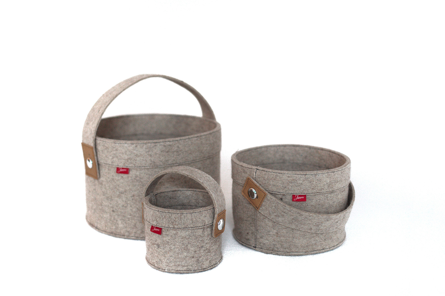 Ведерки из натурального войлока