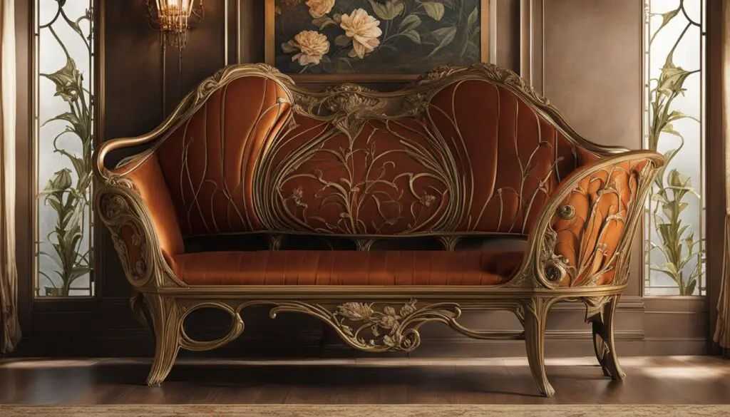 Диван в стиле модерн (ар нуво)