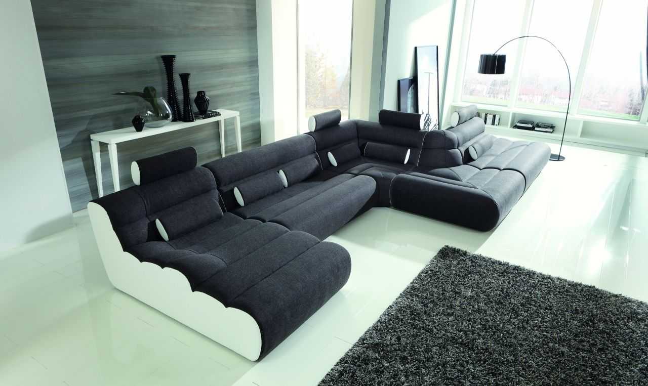 бескаркасный диван из шенилла