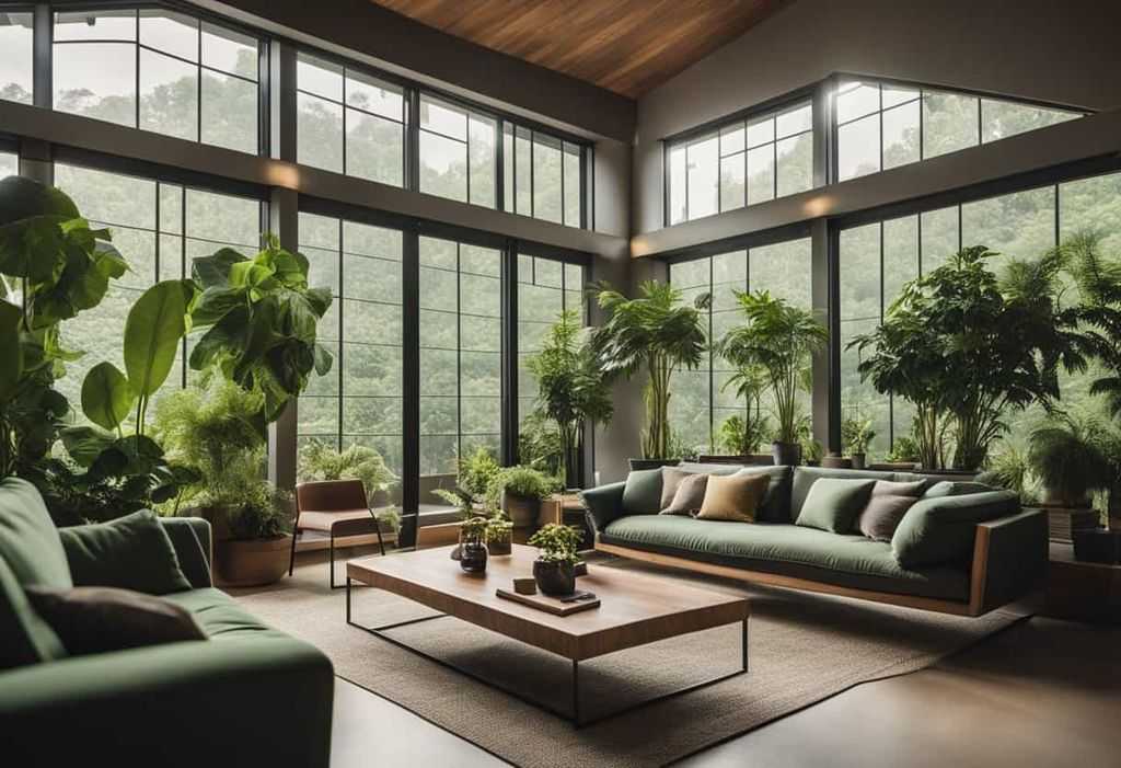 диван в стиле биофильного дизайна