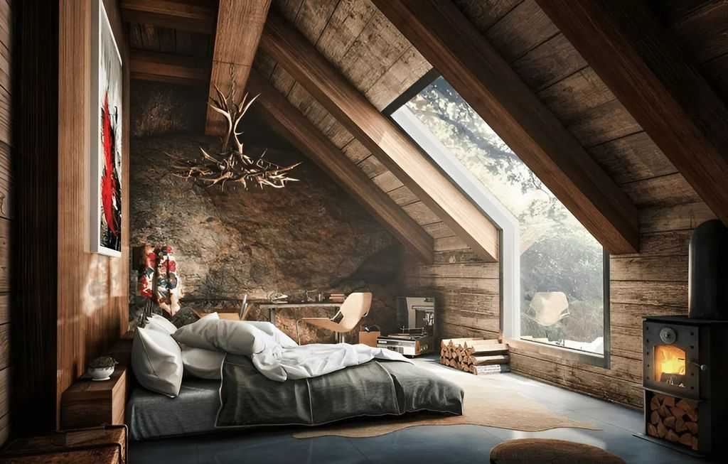 мансарда в стиле Кантри