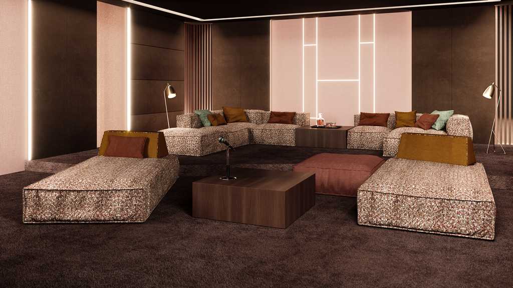 модульный диван для домашнего кинотеатра