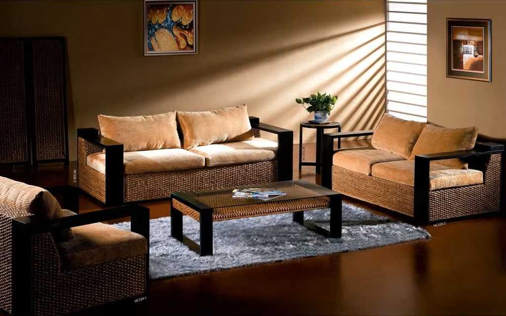 Мягкая мебель из ротанга и металла