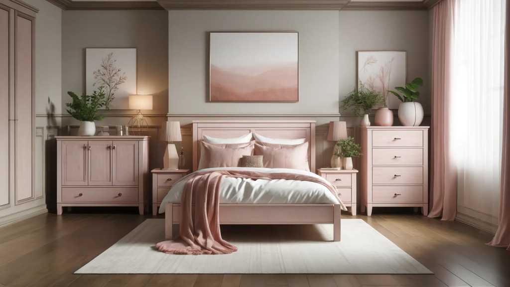 мягкая мебель румяно- розового цвета