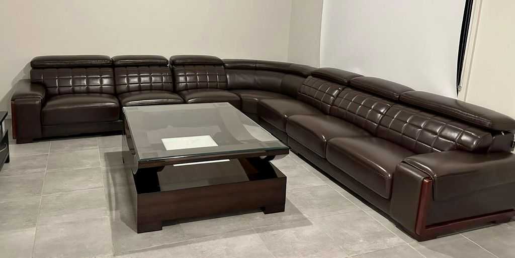 большой кожаный диван премиум класса на заказ