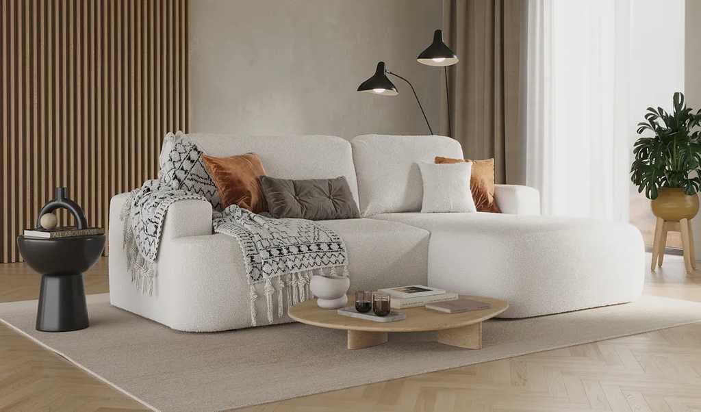 Диван из ткани Букле по индивидуальным размерам