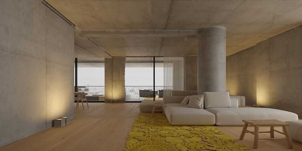 Диван на заказ у колонны